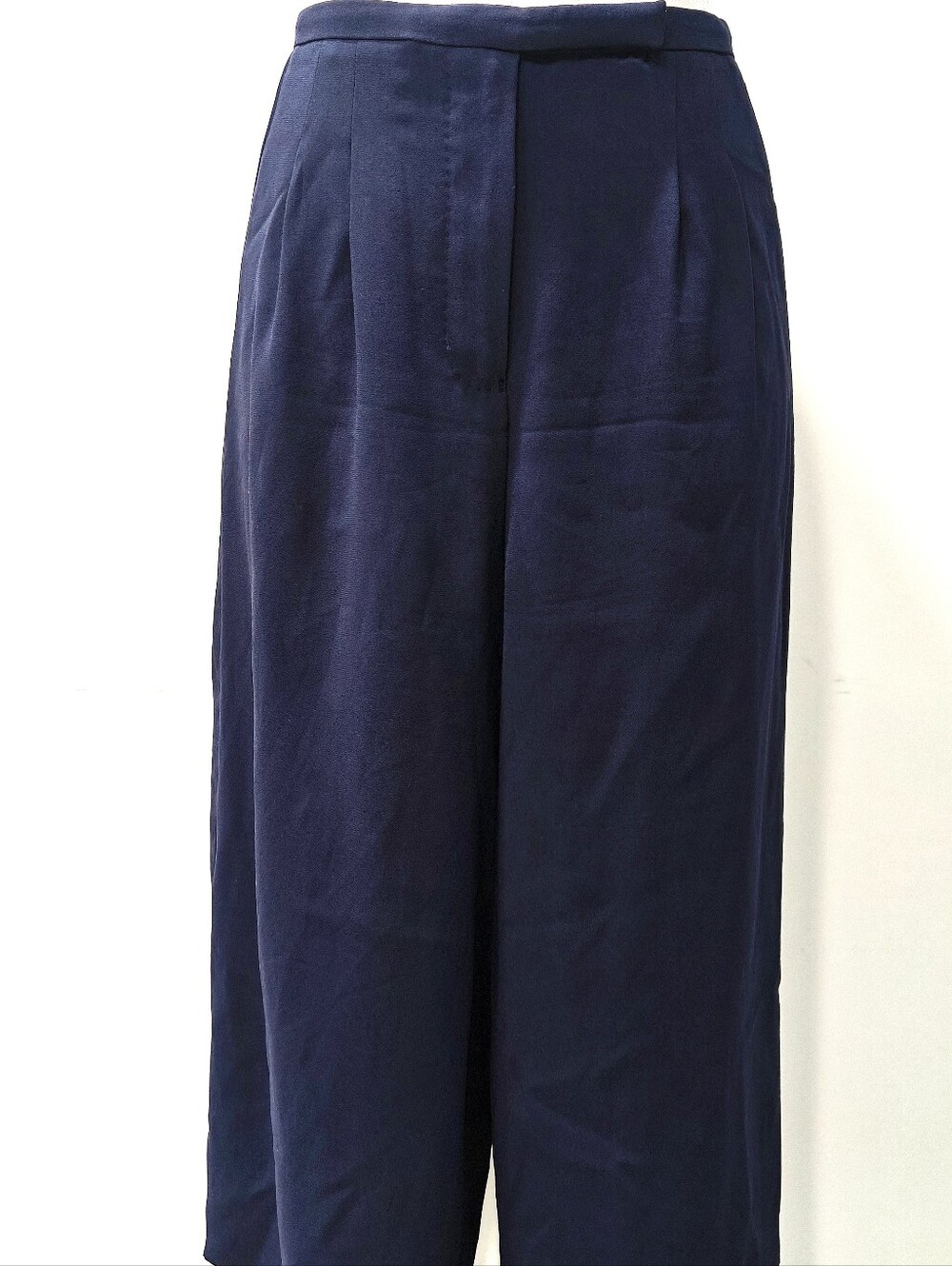 Aritzia Babaton Navy Lazarus Culotte Wide-Leg Pants Size 0 Relaxed Office Street